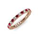 3 - Ellen 2.40 mm Ruby and Diamond Eternity Band 