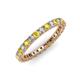 3 - Ellen 2.40 mm Yellow Sapphire and Diamond Eternity Band 