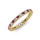 3 - Ellen 2.40 mm Rhodolite Garnet and Diamond Eternity Band 