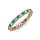 3 - Ellen 2.40 mm Emerald and Diamond Eternity Band 