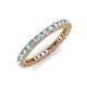 3 - Ellen 2.40 mm Aquamarine and Diamond Eternity Band 