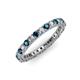 3 - Ellen 2.40 mm Blue and White Diamond Eternity Band 