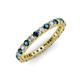 3 - Ellen 2.40 mm Blue and White Diamond Eternity Band 