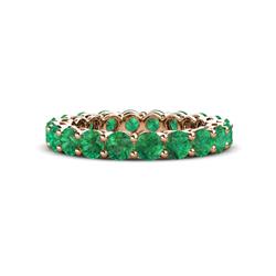 Tiffany Emerald Eternity Band Emerald Shared Prong Eternity Band with Side Gallery Work Carat tw Carat tw in K Rose Gold
