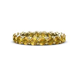 Tiffany Citrine Eternity Band Citrine Shared Prong Eternity Band with Side Gallery Work Carat tw Carat tw in K Yellow Gold