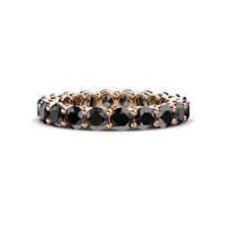 Tiffany Black Diamond Eternity Band Black Diamond Shared Prong Eternity Band with Side Gallery Work Carat tw Carat tw in K Rose Gold