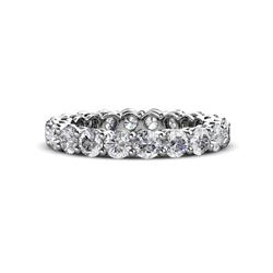 Tiffany Diamond Eternity Band Diamond Shared Prong Eternity Band with Side Gallery Work VS SI F G Carat tw Carat tw in K White Gold