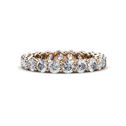 Tiffany Diamond Eternity Band Diamond Shared Prong Eternity Band with Side Gallery Work VS SI F G Carat tw Carat tw in K Rose Gold