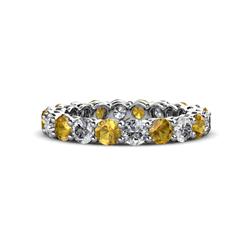 Tiffany Citrine and Diamond Eternity Band Citrine and Diamond Womens Eternity Ring Stackable ctw K White Gold