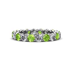 Tiffany Peridot and Diamond Eternity Band Peridot and Diamond Womens Eternity Ring Stackable ctw K White Gold
