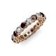 3 - Tiffany 3.40 mm Red Garnet and Diamond Eternity Band 