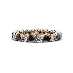 Tiffany Black and White Diamond Eternity Band Black and White Diamond Womens Eternity Ring Stackable ctw K Rose Gold
