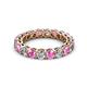 2 - Tiffany 3.40 mm Pink Sapphire and Diamond Eternity Band 