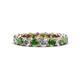 1 - Tiffany 3.40 mm Green Garnet and Diamond Eternity Band 