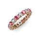 3 - Tiffany 3.40 mm Pink Tourmaline and Diamond Eternity Band 