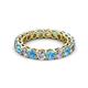 2 - Tiffany 3.40 mm Blue Topaz and Diamond Eternity Band 