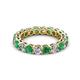 2 - Tiffany 3.40 mm Emerald and Diamond Eternity Band 