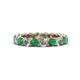 1 - Tiffany 3.40 mm Emerald and Diamond Eternity Band 