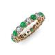 3 - Tiffany 3.40 mm Emerald and Diamond Eternity Band 