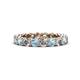 1 - Tiffany 3.40 mm Aquamarine and Diamond Eternity Band 