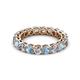 2 - Tiffany 3.40 mm Aquamarine and Diamond Eternity Band 