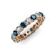 3 - Tiffany 3.40 mm Blue and White Diamond Eternity Band 