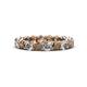 1 - Tiffany 3.40 mm Smoky Quartz and Diamond Eternity Band 