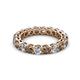 2 - Tiffany 3.40 mm Smoky Quartz and Diamond Eternity Band 