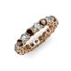 3 - Tiffany 3.40 mm Smoky Quartz and Diamond Eternity Band 