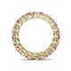 4 - Tiffany 3.40 mm Pink Sapphire and Diamond Eternity Band 