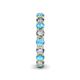 5 - Tiffany 3.40 mm Blue Topaz and Diamond Eternity Band 