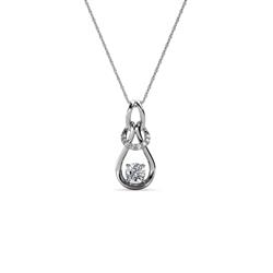 Neoma Diamond Love Knot Slider Pendant Diamond Love Knot Womens Slider Pendant ctw K White GoldIncluded Inches K White Gold Chain
