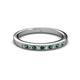 2 - Janice 1.70 mm Diamond and Lab Created Alexandrite 13 Stone Wedding Band 