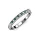 3 - Janice 1.70 mm Diamond and Lab Created Alexandrite 13 Stone Wedding Band 