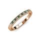 3 - Janice 1.70 mm Diamond and Lab Created Alexandrite 13 Stone Wedding Band 