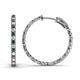 1 - Melissa 2.00 ctw (2.00 mm) Inside Outside Round Created Alexandrite and Natural Diamond Eternity Hoop Earrings 