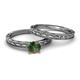 4 - Rachel Classic Lab Created Alexandrite Solitaire Bridal Set Ring 