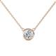 1 - Merilyn  1.00 ct GIA Certified Round Diamond Bezel Set Solitaire Pendant 