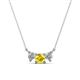 1 - Raia Yellow Sapphire and Diamond Three Stone Pendant 
