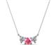 1 - Raia Pink Tourmaline and Diamond Three Stone Pendant 