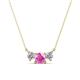 1 - Raia Pink Sapphire and Diamond Three Stone Pendant 