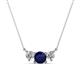 1 - Raia Blue Sapphire and Diamond Three Stone Pendant 