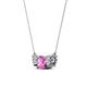 2 - Raia Pink Sapphire and Diamond Three Stone Pendant 
