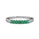 1 - Evia 0.63 ctw Emerald (2.50 mm) Seven Stone Wedding Band 