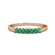 1 - Evia 0.63 ctw Emerald (2.50 mm) Seven Stone Wedding Band 