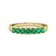 1 - Evia 0.95 ctw Emerald (3.00 mm) Seven Stone Wedding Band 