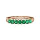 1 - Evia 0.95 ctw Emerald (3.00 mm) Seven Stone Wedding Band 