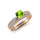 4 - Sian Peridot and Diamond Bridal Set Ring 