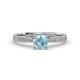 2 - Sian Aquamarine and Diamond Bridal Set Ring 