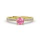 2 - Sian Pink Tourmaline and Diamond Bridal Set Ring 